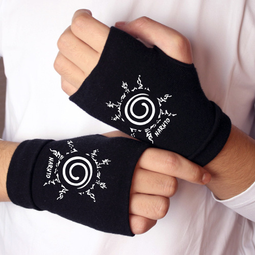 Anime Glove Half-Finger Keyboard Glove Winter Warmth Personalized Gloves for Men and Women Students