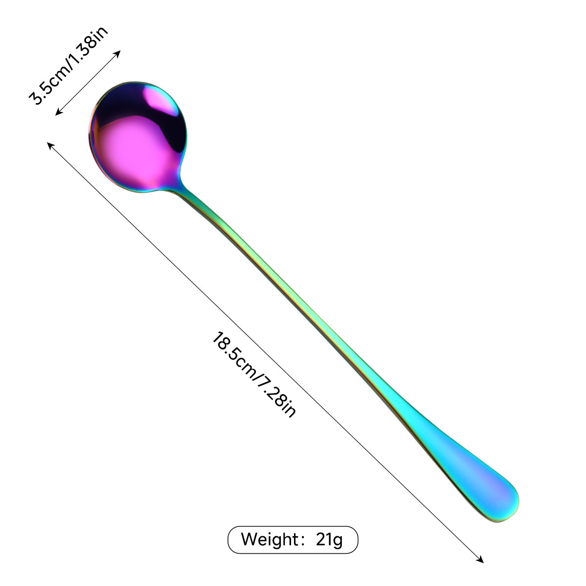 Langskaftet ske i rustfrit stål til kaffe og cocktails_voghion.com