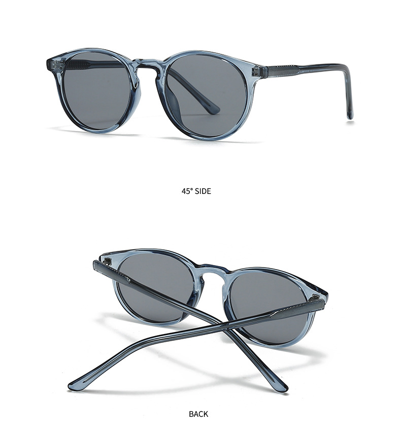 Casual Simple Style Streetwear Solid Color UV400 Protection Resin Round Frame Full Frame Women's Sunglasses display picture 8