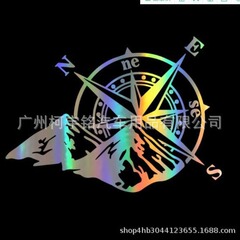 対外貿易クロスボーダー装飾貼付コンパス車シール反射車体シール方向提示後窓車シール現物
