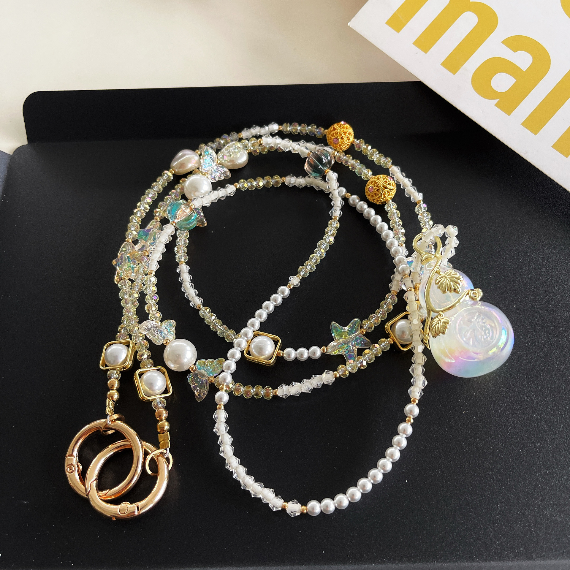 Cadena de teléfono móvil de alta gama hecha a mano boutique, Fulu femenino, suerte, cadena larga, cordón de teléfono móvil de moda, colgante de mensajero largo