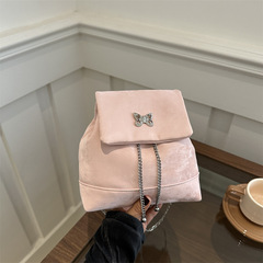 Sweet and Cool Butterfly Bow Women's Bag 2024 New Simple Elegant Chain Fashion Niche Design Versatile Dual Shoulder Bag