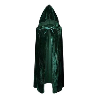 Halloween Cloak cospl Masquerade Costume Witch Cloak Witch Elf Gold Velvet Demon Cloak