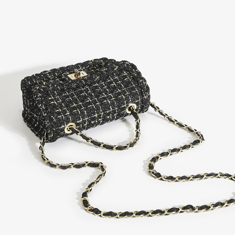 Women's Woolen Crossbody Bag Small Shoulder Bag Elegant Design_voghion.com