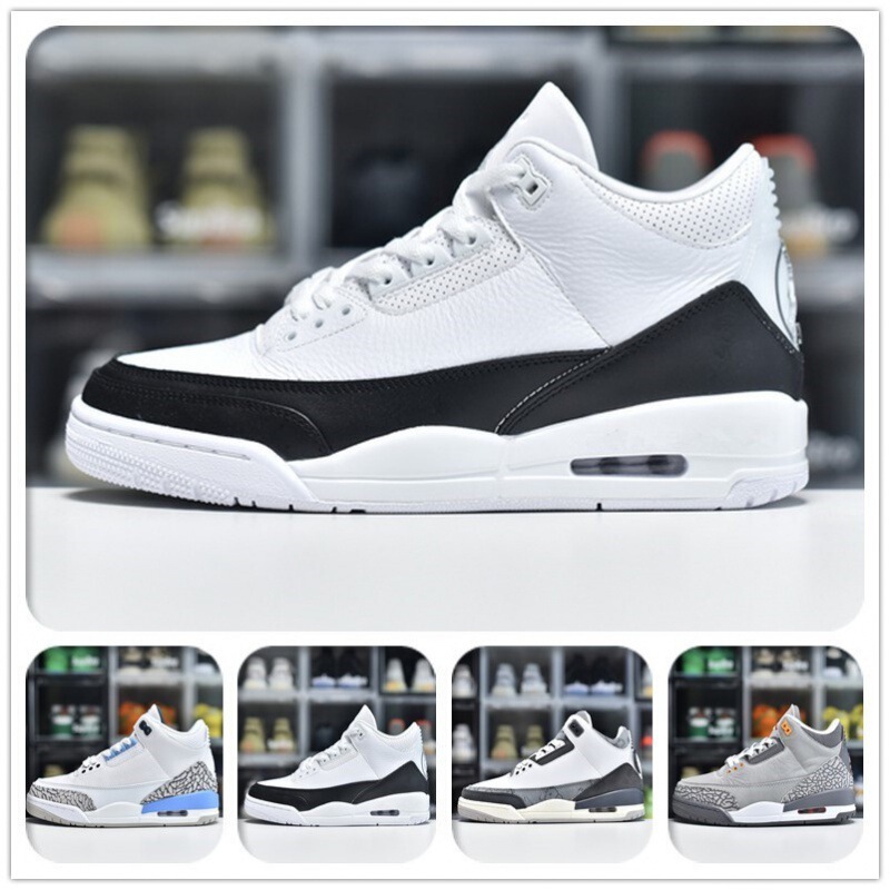 Putian High Edition AJ3 Hiroshi Fujiwara North Carolina Blue Black Mocha White Cement Chicago Actual Combat Air Cushion sneaker Basketball