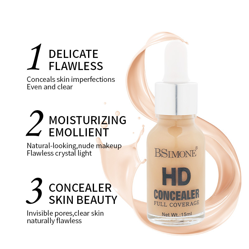 Base de Maquillaje Líquida Hidratante Correctora De Larga Duración para Maquillaje Facial image 4