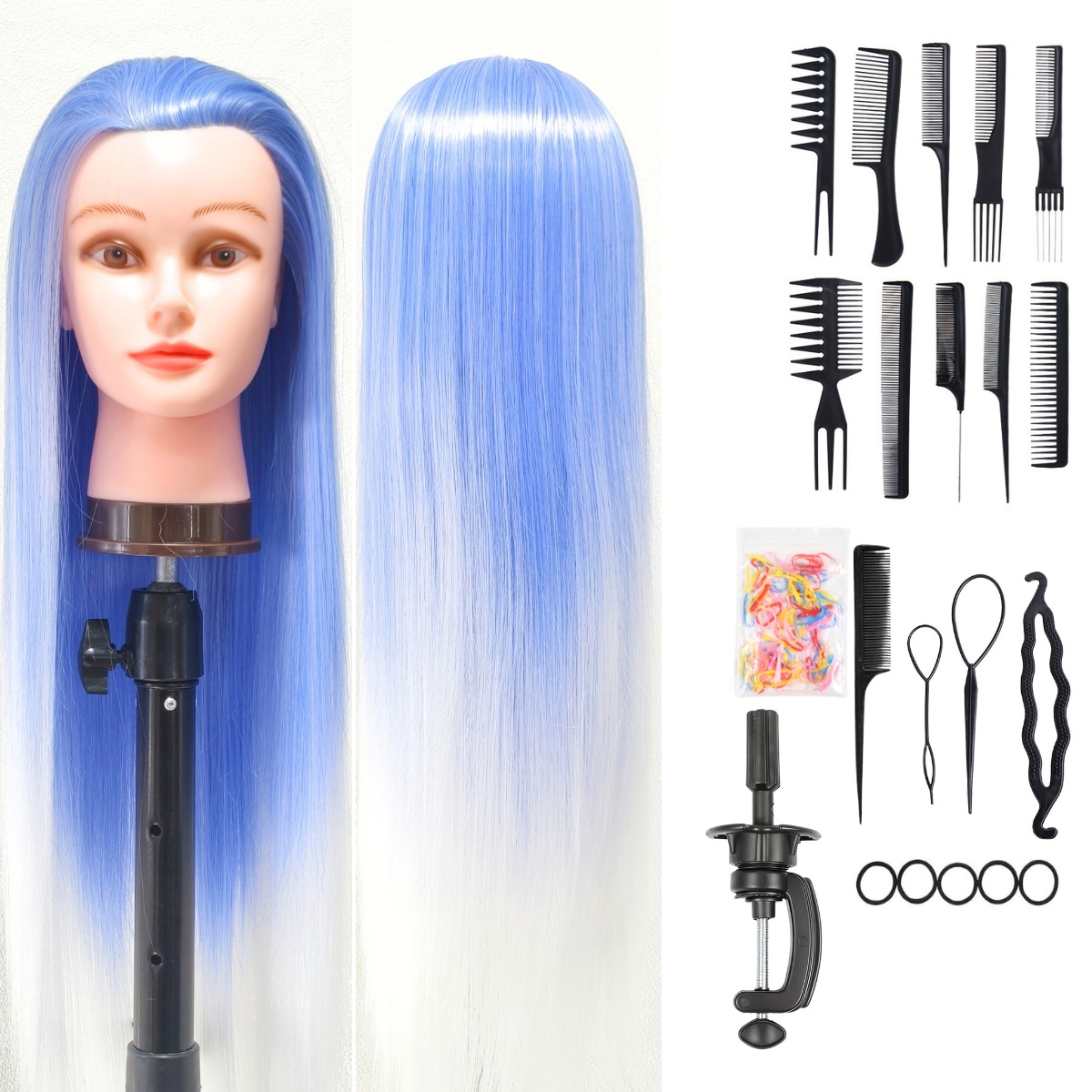Maniquí de Cabeza para Peluquería de Fibra de Alta Temperatura image 31