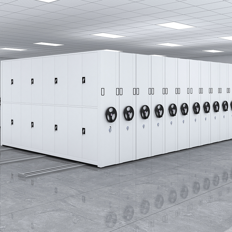 手摇密集档案室电动智能密集轨道移动档案文件柜源头厂家