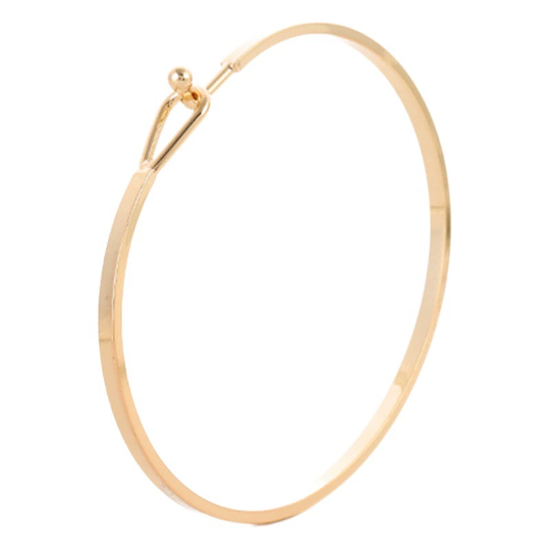 Золотой маленький круглый браслет с пряжкой в виде капли воды, Регулируемый Открытый браслет, Простой Модный изысканный браслет с нишевым дизайном