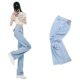 High-end Ultra-thin Tencel Jeans Women's Summer New Slimming Straight Casual Dipped High Waist Small Wide Leg Pants