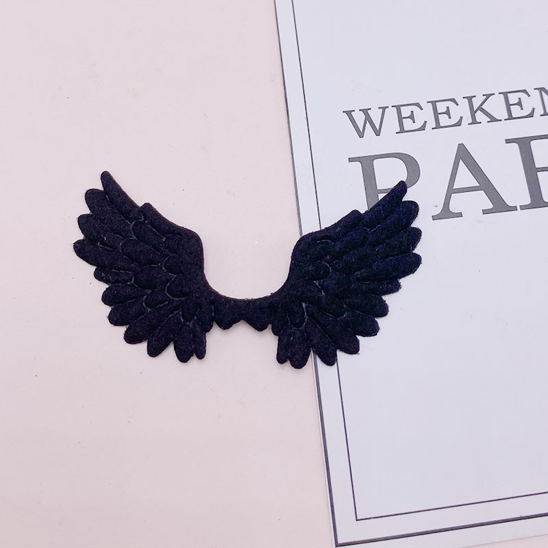 Ultrasónico fieltro alas de Ángel niños dibujos animados DIY pelo accesorios horquilla juguete muñeca ropa sombrero Accesorios