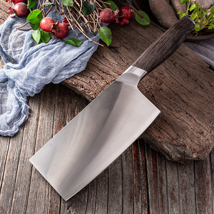 Powder steel slicing knife cladding cutting edge 70HRC hardness sharp ultra-fast kitchen knife household three-layer stainless steel