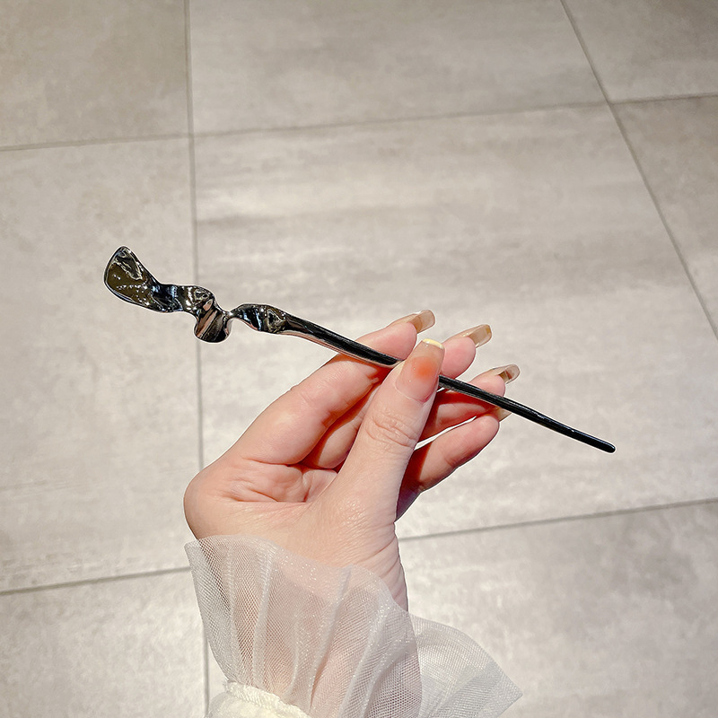 黑檀木新中式发簪女现代简约流苏发钗古风气质高级感盘发头饰|undefined