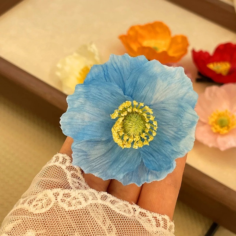 夏の花のヘアピン、サイドクリップ、耳後ろのヘアピン、女性用新作ヘアアクセサリー、造花ヘアアクセサリー、海辺のヘアアクセサリー|undefined