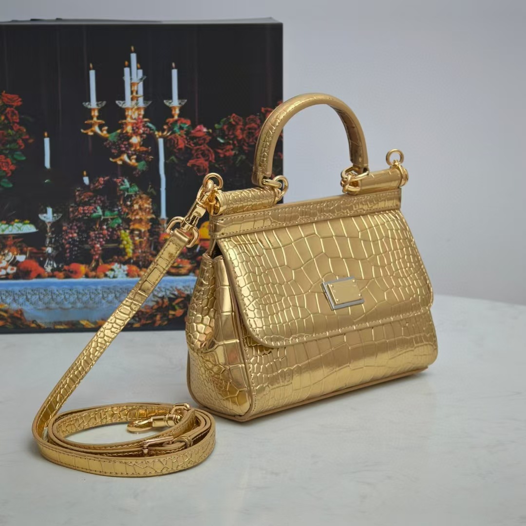 2025高级感新款斜挎包真皮包鳄鱼时尚手提包洋气单肩女包小包