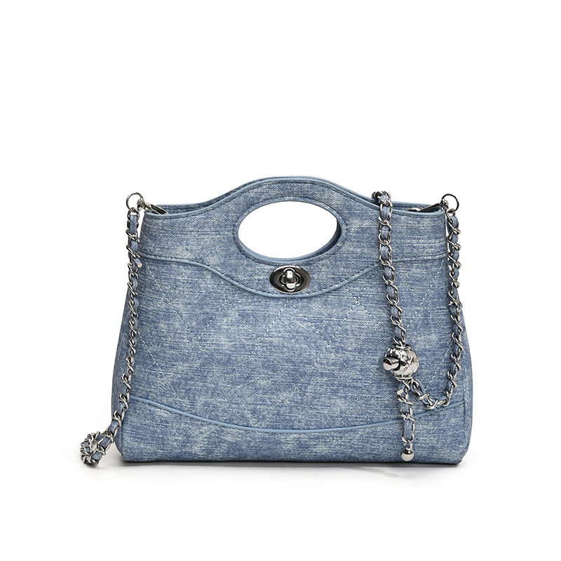 Versión coreana del bolso de estilo pequeño y fragante 2025 verano nuevo bolso femenino bolso de hombro con bordado de rombo bolso de mensajero de cadena retro