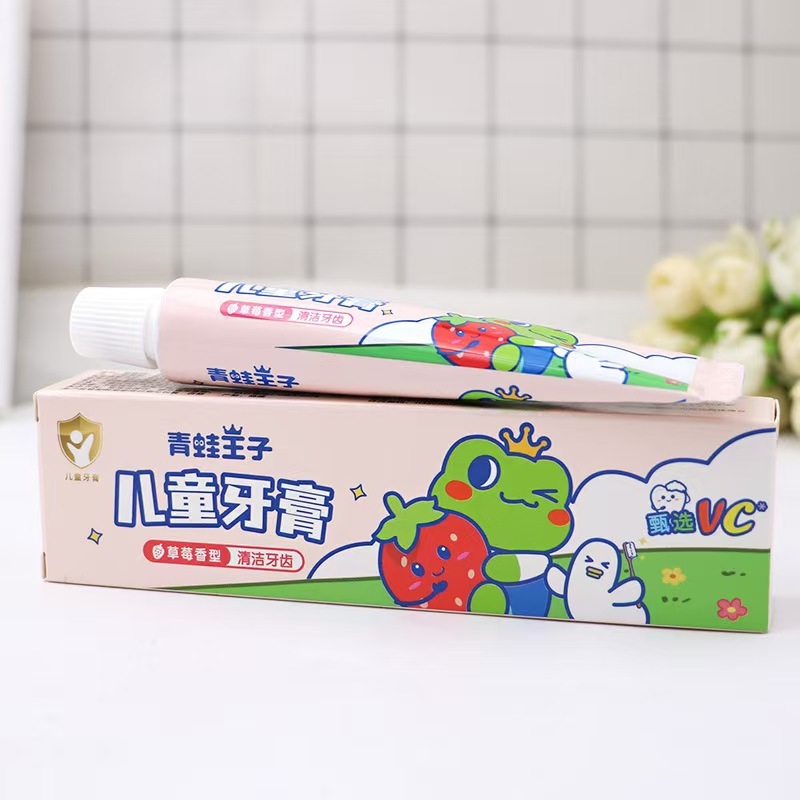 カエル王子歯磨き粉 45 フルーツフレーバー 乳歯用 3-12歳児 学生 赤ちゃん 乳歯 カエル王子子供用歯磨き粉|undefined