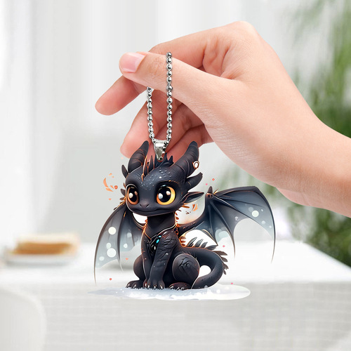 Cross-border new creative cute animals owl elephant car pendant hanging acrylic car interior wholesale