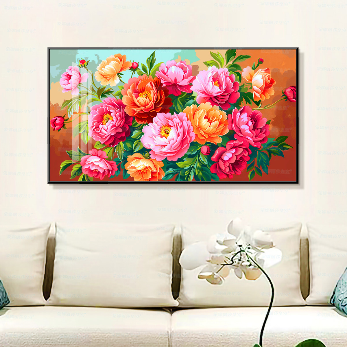 [Algodón de importación] Mona Lisa Real Cruz de bordado de flores flores ricas y lujosas image 8