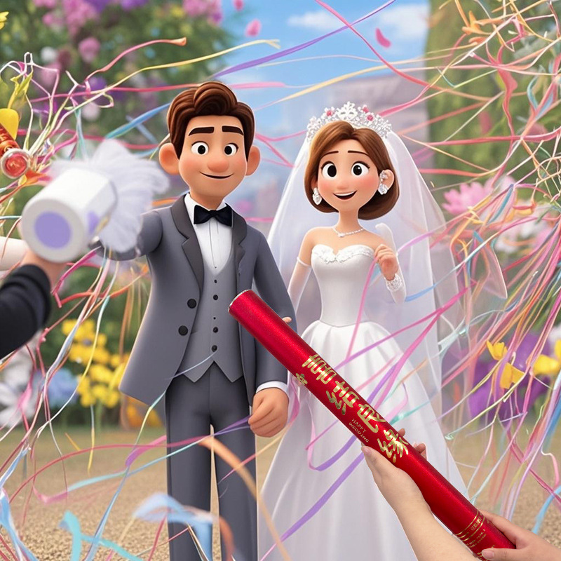 Saludos, fuegos artificiales, cintas especiales para bodas, tubos de fuegos artificiales, nuevos fuegos artificiales creativos, suministros de boda