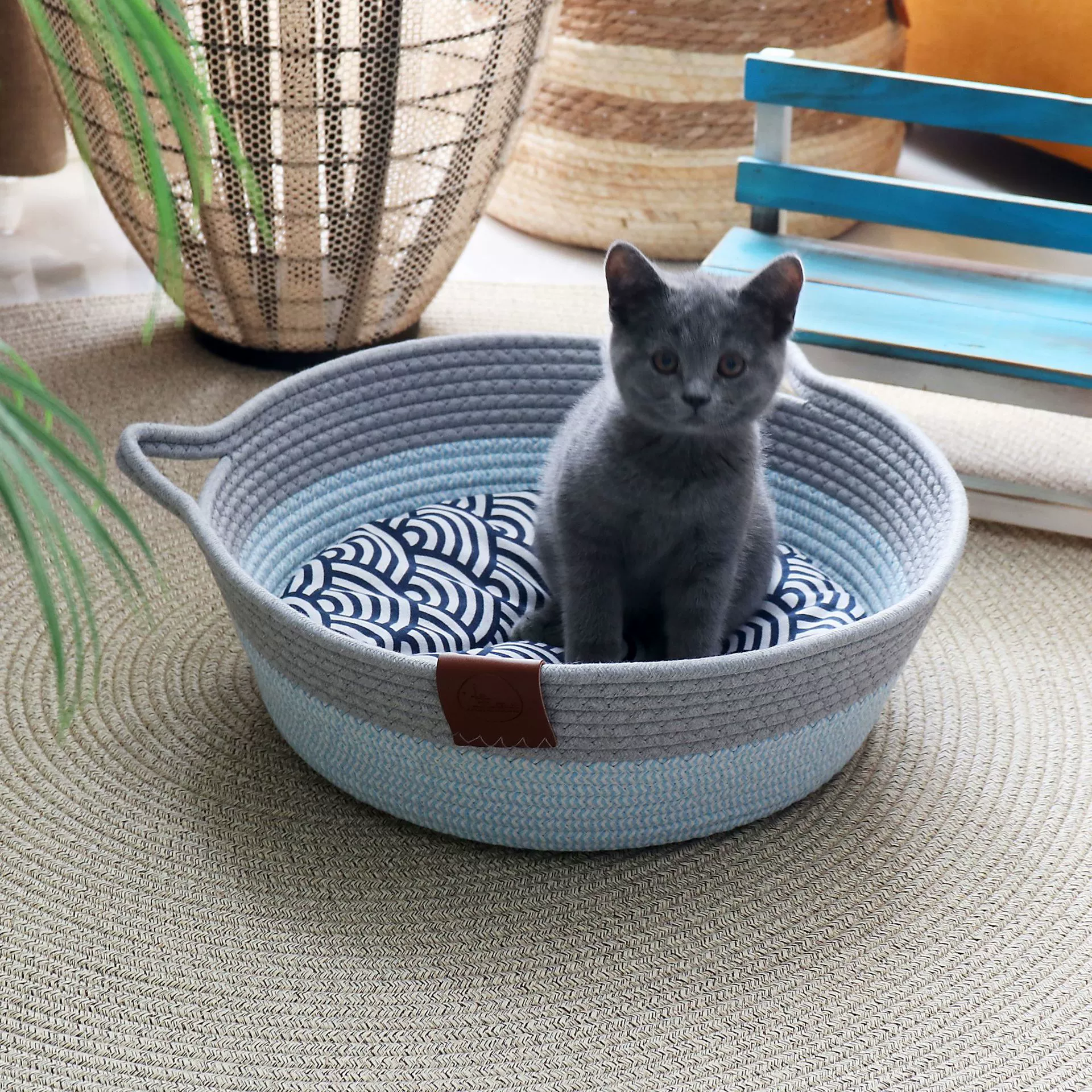 Толстая хлопковая веревка из ротанга для кошек