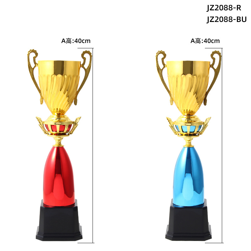 Trofeos de metal personalizados baloncesto fútbol bádminton campeón juegos estudiantiles novatos boxeo creativo