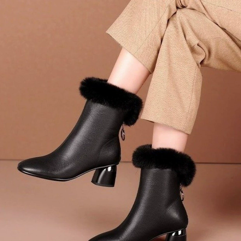 Martens, winter high boots with zipper