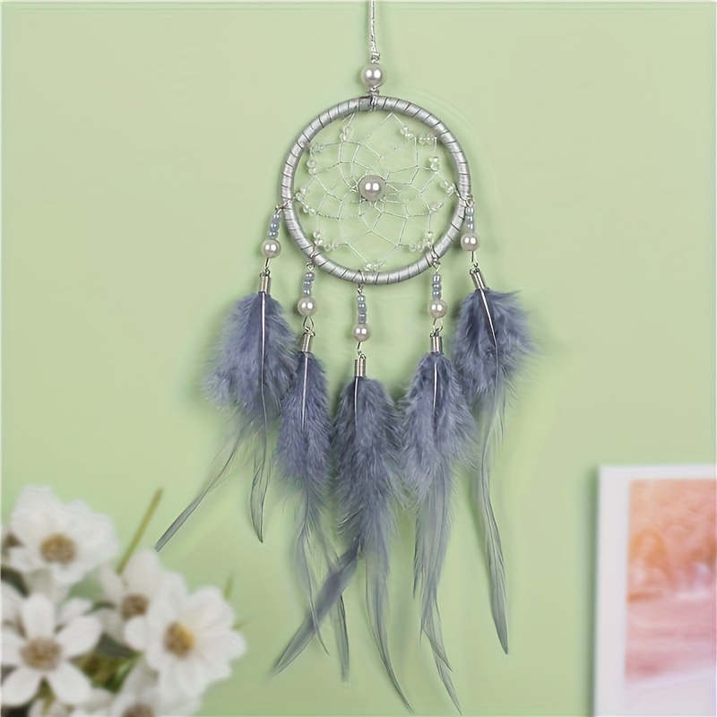 Transfronterizos de automóviles dreamcatcher red colgante bolsas decoración colgante decoración de automóviles plumas pequeños colgantes regalos de vacaciones