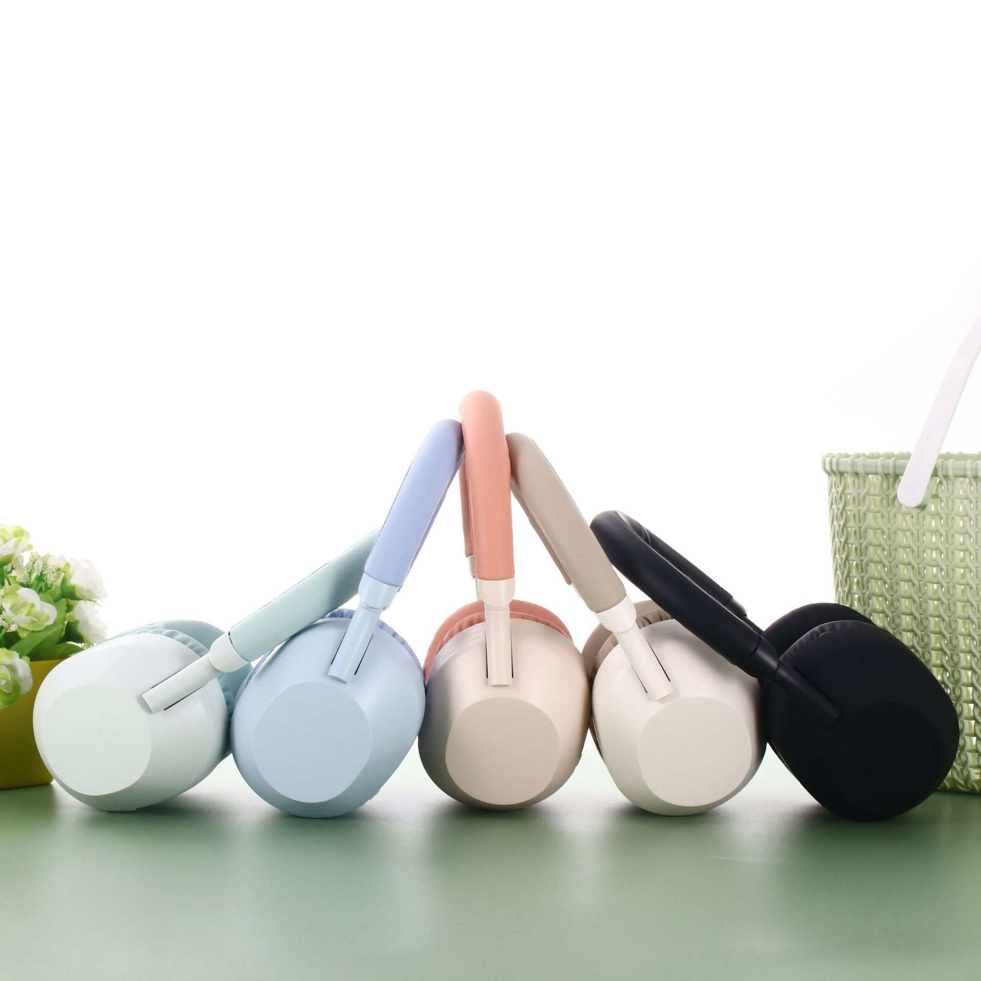Nuevos auriculares Bluetooth auriculares Macaron contraste de color música estéreo tarjeta inalámbrica auriculares Bluetooth al por mayor