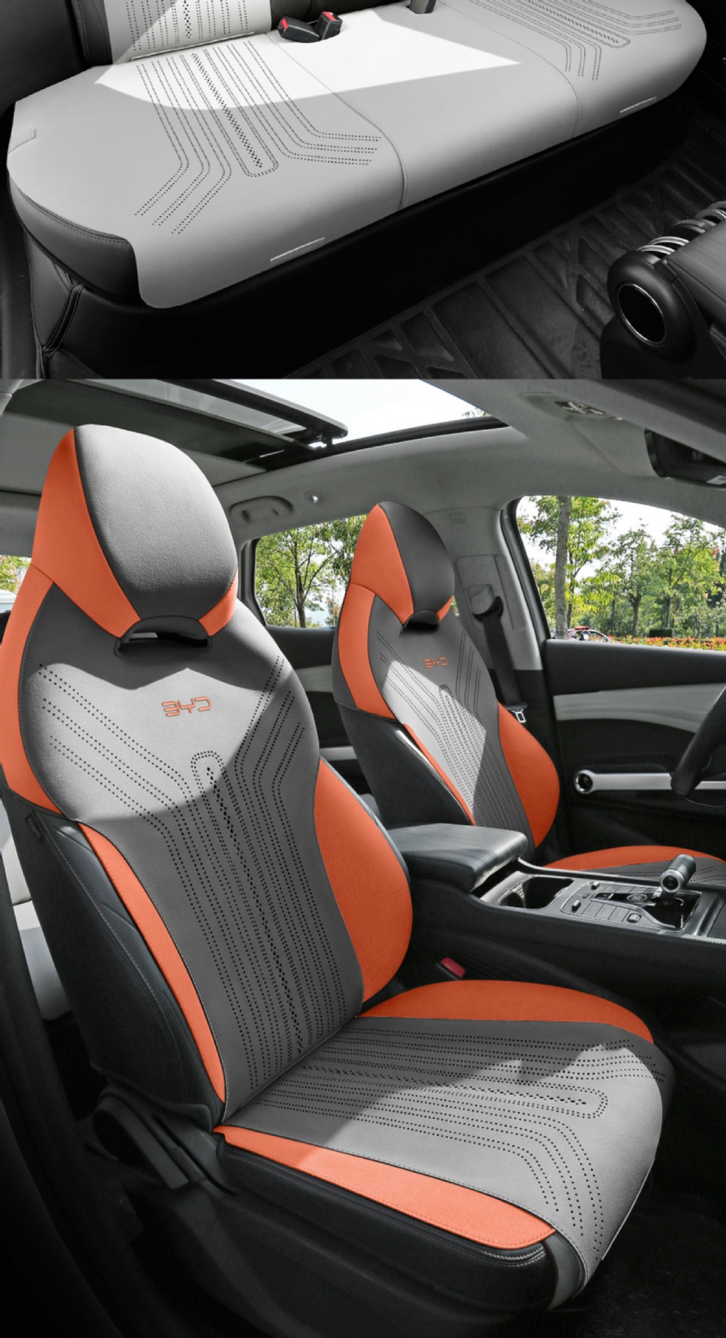 Suitable for Byd Yuan Plus Champion Edition Car Seat Cushion, Universal Car Seat Cover for All Seasons, Ventilated and Breathable Seat Cover