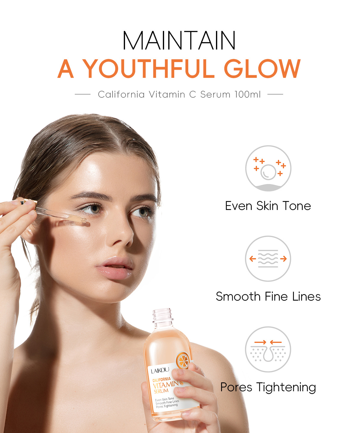 LAIKOU Vitamin C Essence 100ml Hydrating, Moisturizing and beautifying skin care products manufacturer wholesale cross-border supply undefined