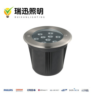 3W6W9W12W15W18W24W36W waterproof LED all stainless steel underground light round underwater underground light