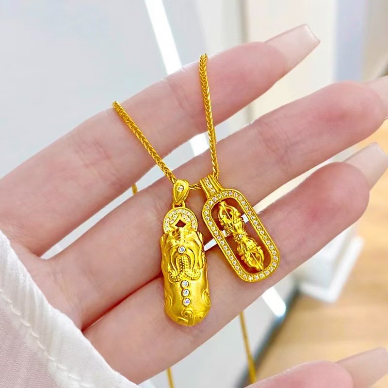 韦雪同款貔貅金钢杵项链女小众高级感招财转运新中式吊坠锁骨链