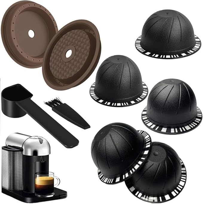 Compatible with Nespresso Vertuo coffee capsules, reusable silicone lid, Italian espresso multi-oil capsule Compatible with Nespresso Vertuo coffee capsules, reusable silicone lid, Italian espresso multi-oil capsule
