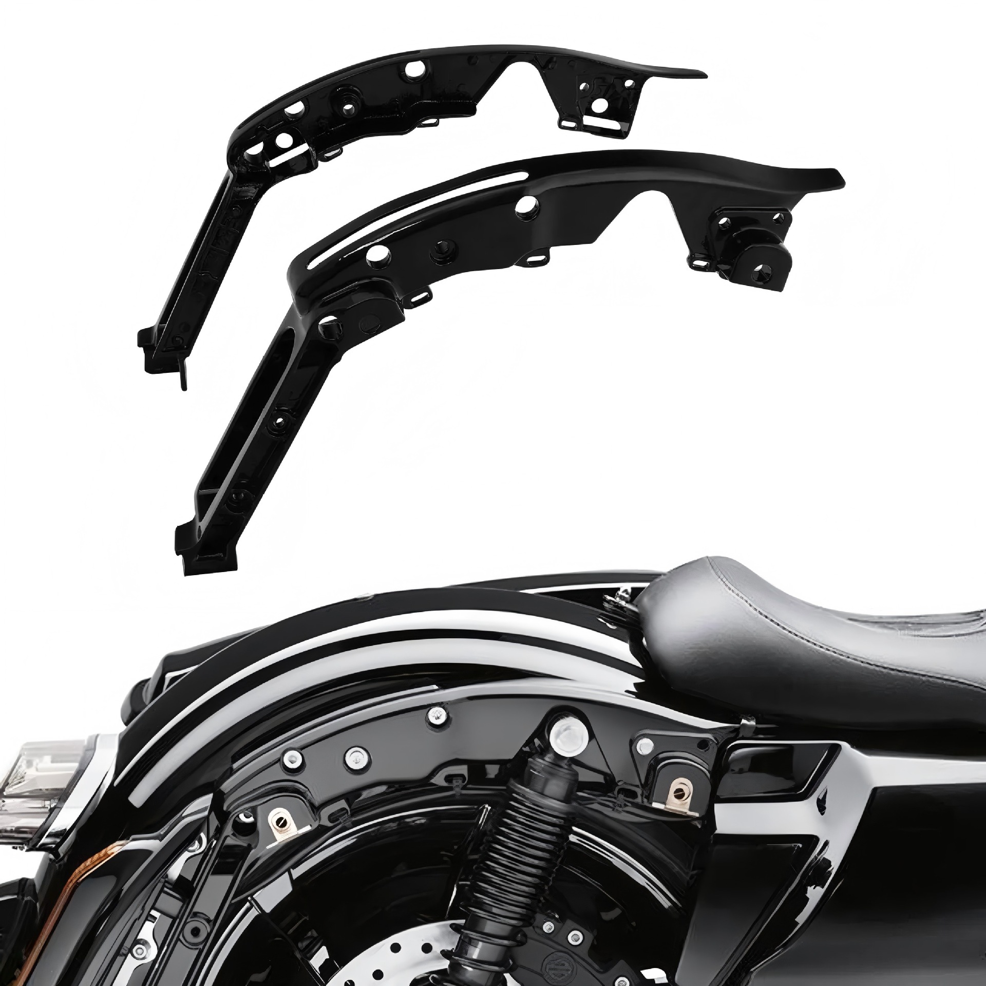 Harley Avenue Gliding Highway Gliding Road King Box Bracket Mud Tile Support Kit Mud Tile Bracket
