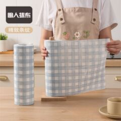 怠惰な雑巾、乾湿両用キッチン不織布使い捨て食器洗い布、家庭用クリーニング油吸収ロール紙、吸水性