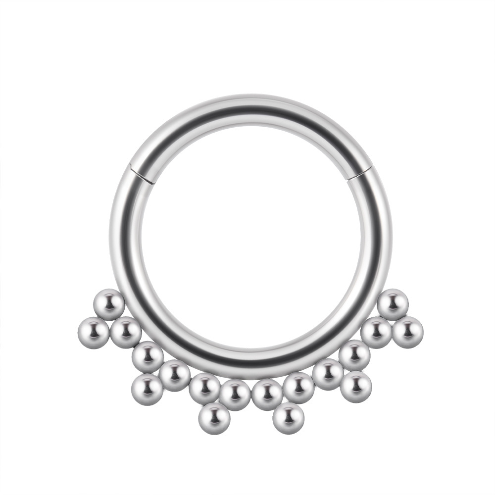 Round Pattern Unisex Gender 1 Piece Nose Rings & Studs Hip-Hop Round 304 Stainless Steel Rhinestone Copper Plating Rhinestones Zircon Nose Pin