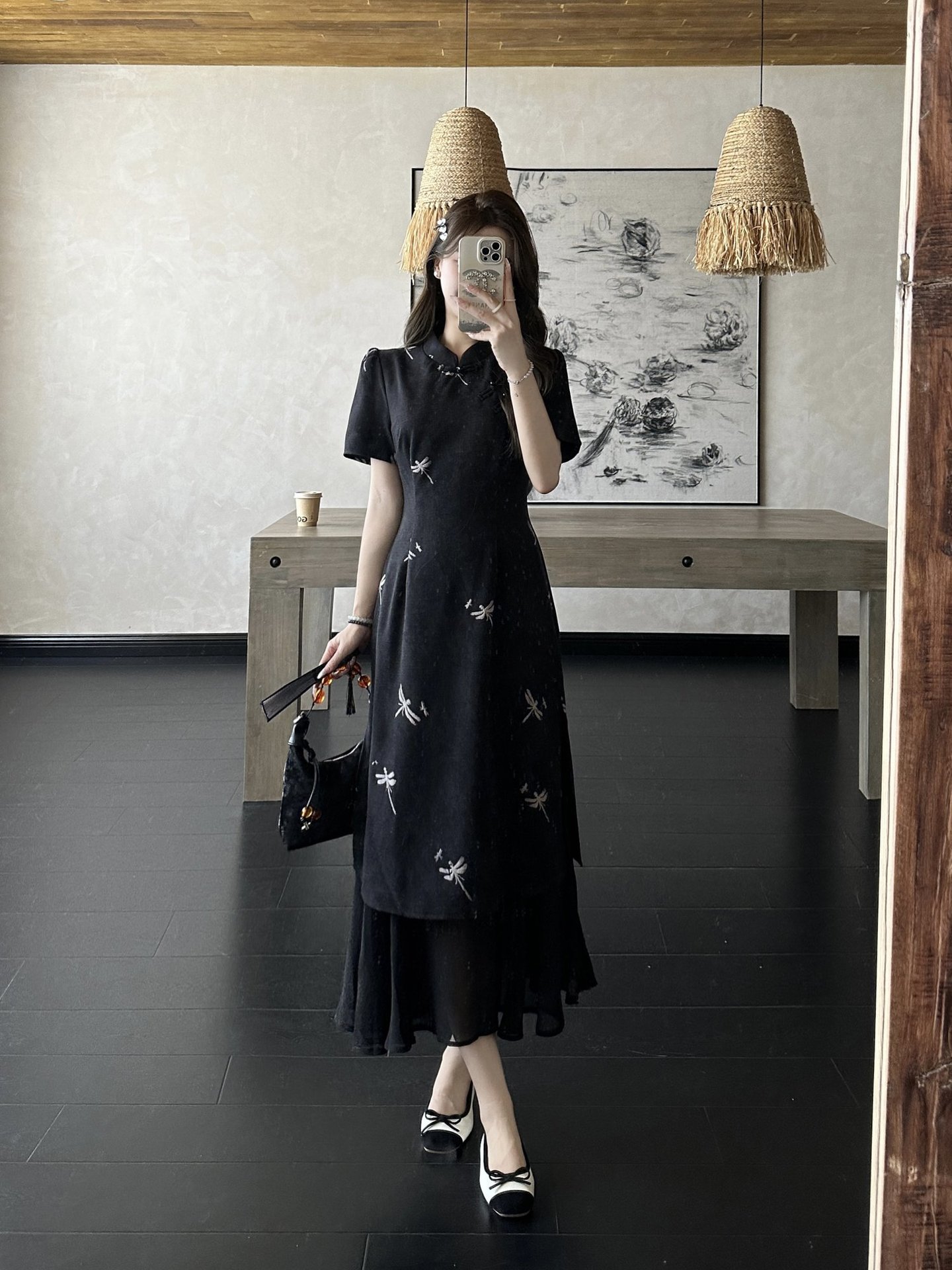 GraceChic New Chinese National Style Buttoned Cheongsam For Women Summer Plus Size Slimming High-end Elegant Long Dress_voghion.com