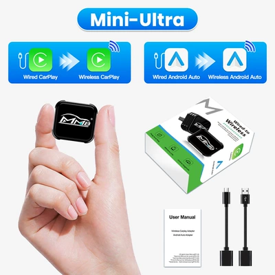 Factory Direct Supply Mmb Mini Wireless Carplay Box Wired to Wireless 2-in-1 Car Connectivity Converter (Simsiz CarPlay və Android Auto) - carplayandroid-auto