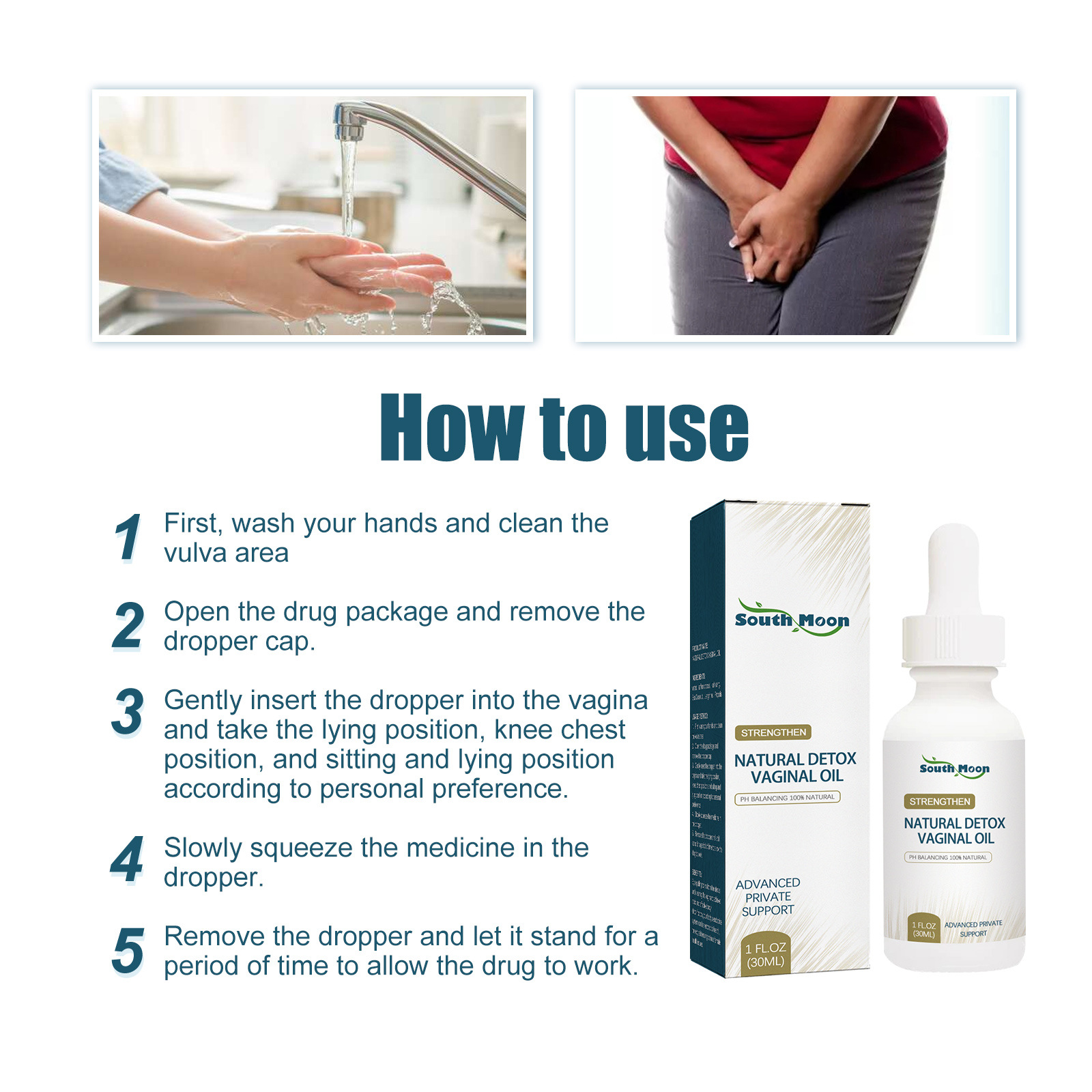 South Moon Feminine Care Essence Feminine firming, cleansing, anti-itching, odor-removing, matte and nourishing essence_voghion.com