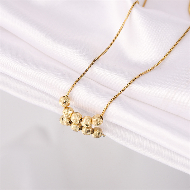 Retro Geometric Solid Color Titanium Steel Necklace Colorza_colorza_3