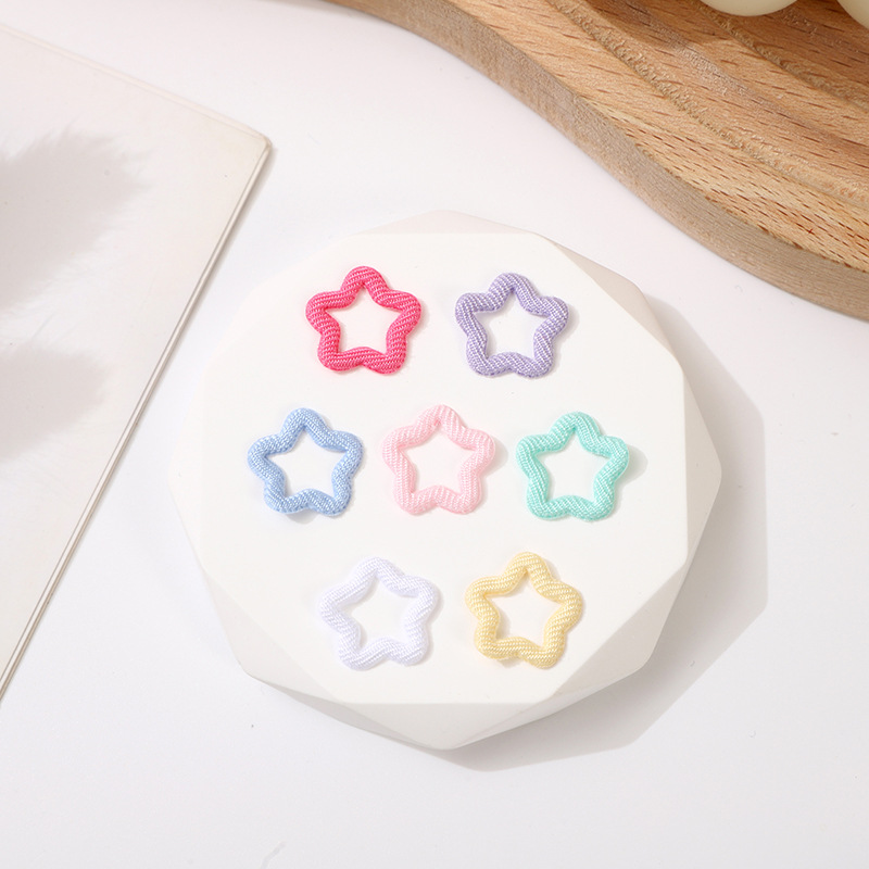 DIY Fabric Double-Sided Cut Out Heart Five-Pointed Star Two-Dimensional Clothes Bags Mobile Phone Case Decorative Accessories Wholesale
