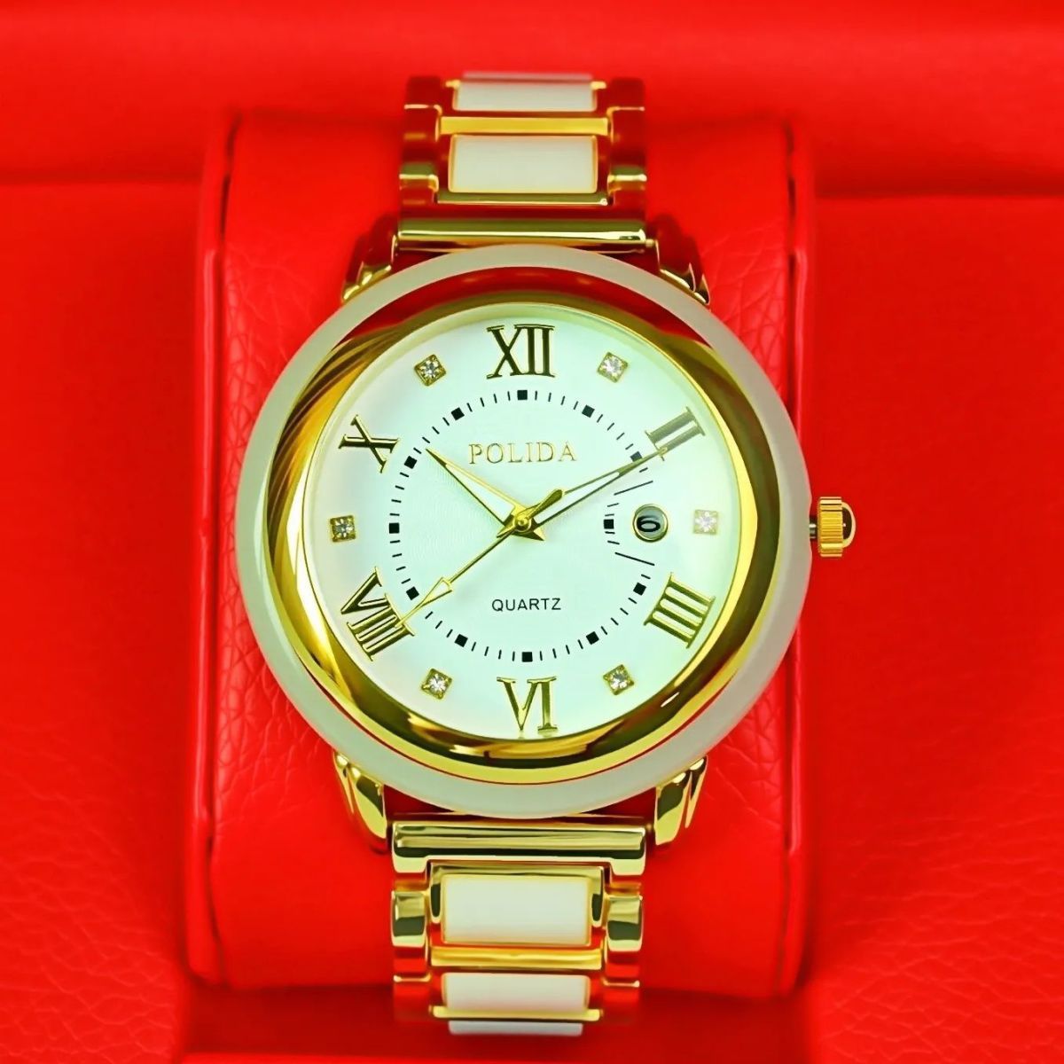 Herren Armbanduhr Mit Kalender Und Jadeoptik Chronograph Design_voghion.com