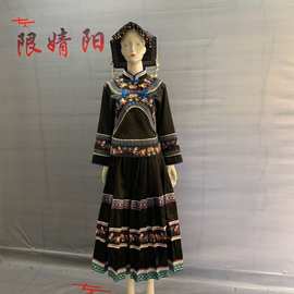 56个民族复古服装少数民族布依族头饰原生态民族风女装款