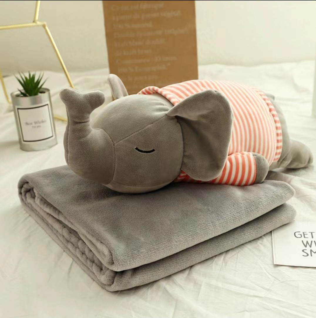 누워있는 핑크 코끼리 60cm