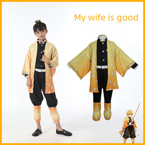 Cross-border source children's set Demon Slayer: Kimetsu no Yaiba Kanao Tsuyuri cosplay costume Japanese anime