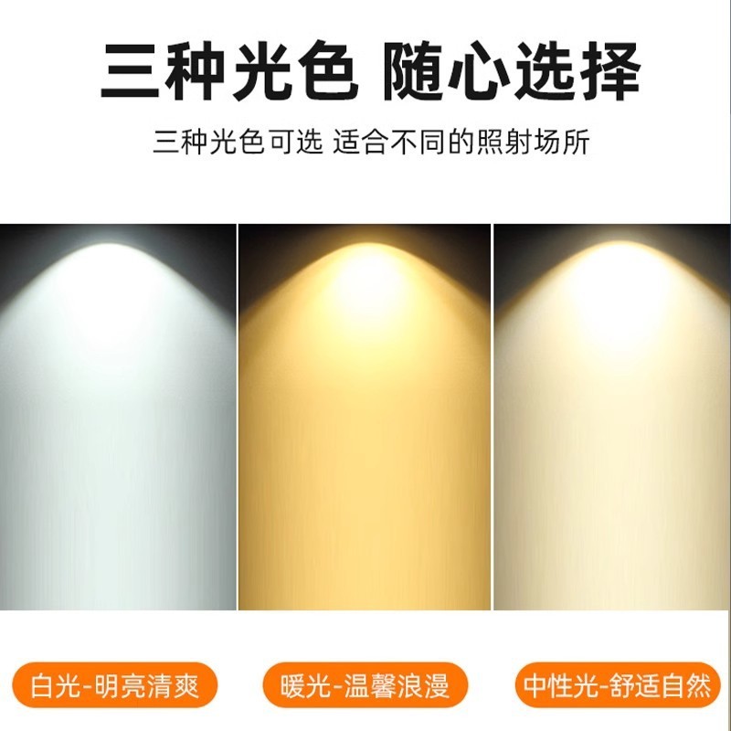 射灯LED天花灯嵌入式COB孔灯筒灯3W5W7W9W12W18W商用聚光防眩目|undefined