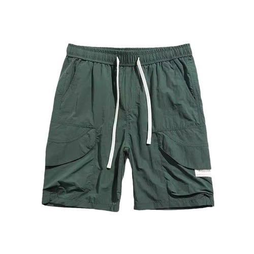 2025 Summer Thin Loose Plus Size Ice Silk Casual Five-Pocket Shorts Quick-Dry Men's Japanese Trend Brand Work Shorts