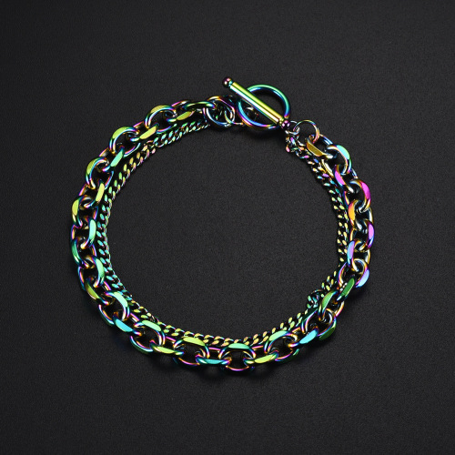 Cross-border Exclusive New Creative Simple Double-layer OT Type Bracelet, Manufacturer Sales Volume Large and Price Advantageous