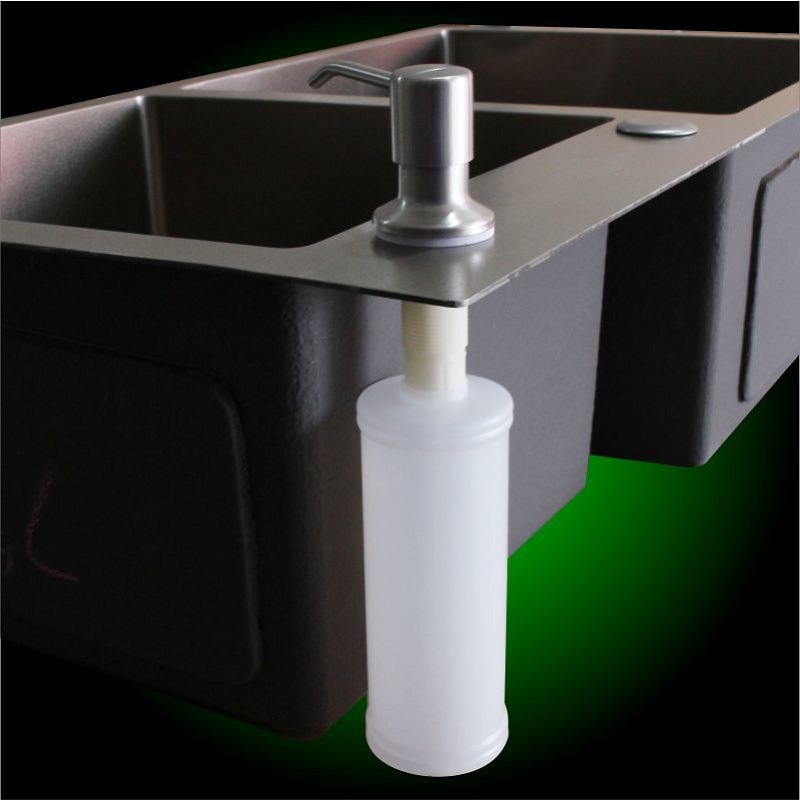水槽不锈钢皂液器 厨房洗菜盆洗洁精瓶延长器 洗洁精压取器按压器